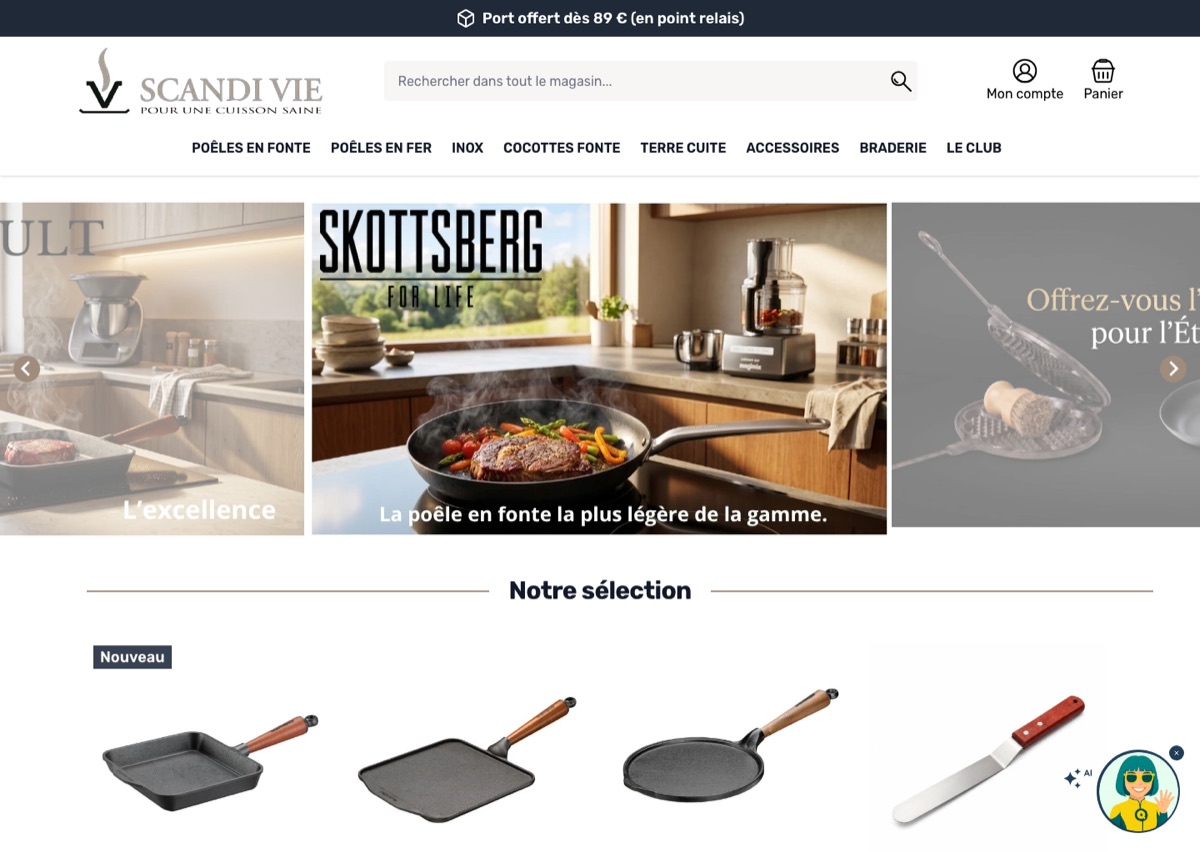 Page d'accueil de Scandi-Vie